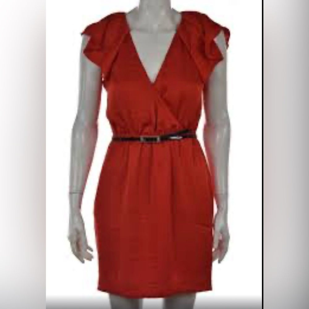 Armani Exchange Vibrant Red Midi Dress